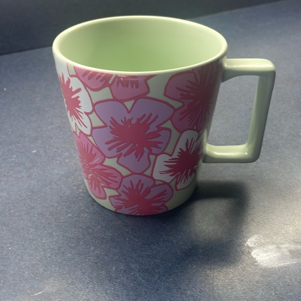 Starbucks mug 2016 cherry blossom, mint mug